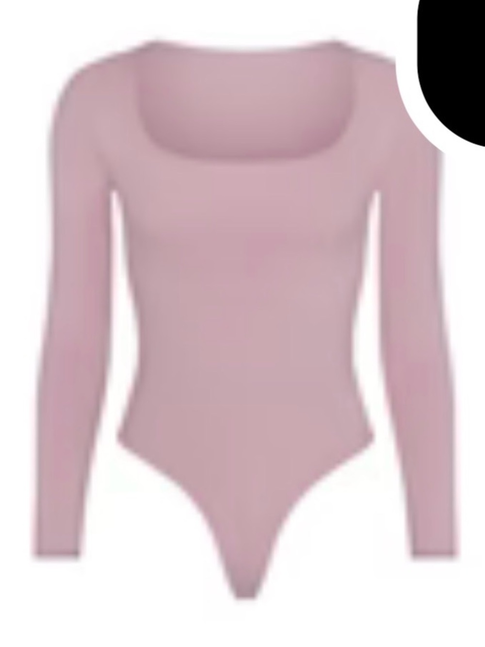 SKims ESSENTIAL LONG SLEEVE SCOOP NECK BODYSUIT  dusty pink color size small